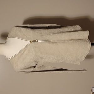 Soft Surroundings Zip Up Shirt Tan Womens Small‎